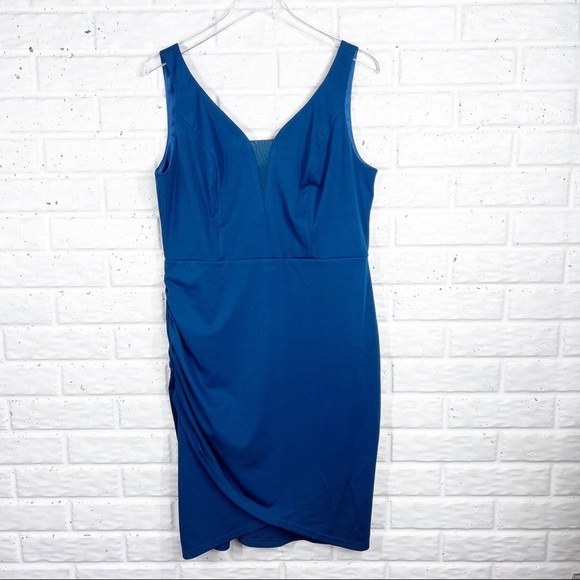 Grace Karin Dresses & Skirts - GRACE KARIN Teal Fitted Rushed Dress
